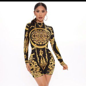 Versailles Printed Romper